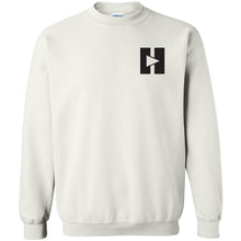 Load image into Gallery viewer, Signature Play/Pause Chest Logo Crewneck Sweatshirt (Gold)