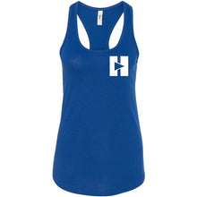 Load image into Gallery viewer, Play/Pause Chest Logo Racerback Tank (White Ink)