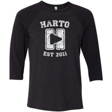 Load image into Gallery viewer, Harto University Logo Baseball Tee (White Ink)