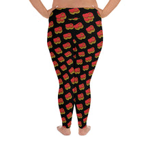 Load image into Gallery viewer, Harto Heart Logo Plus Size Leggings (Black)
