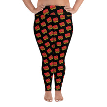 Load image into Gallery viewer, Harto Heart Logo Plus Size Leggings (Black)