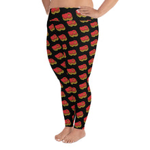 Load image into Gallery viewer, Harto Heart Logo Plus Size Leggings (Black)