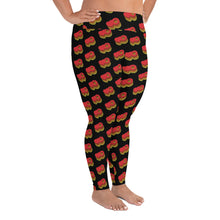 Load image into Gallery viewer, Harto Heart Logo Plus Size Leggings (Black)