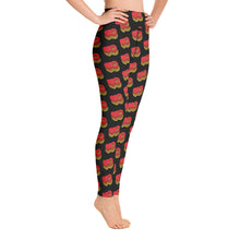 Load image into Gallery viewer, Harto Heart Logo Yoga Leggings (Black)