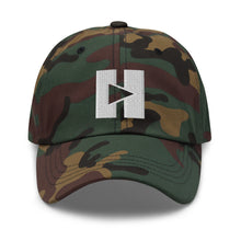 Load image into Gallery viewer, Play/Pause Logo Dad Hat (White Thread)