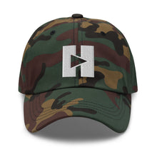 Load image into Gallery viewer, Play/Pause Logo Dad Hat (White Thread)
