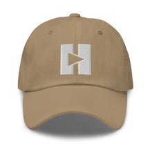 Load image into Gallery viewer, Play/Pause Logo Dad Hat (White Thread)