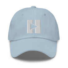 Load image into Gallery viewer, Play/Pause Logo Dad Hat (White Thread)