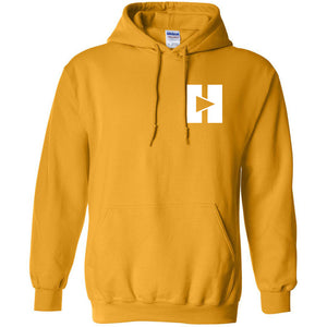 Play/Pause Chest Logo Hoodie (White Ink)