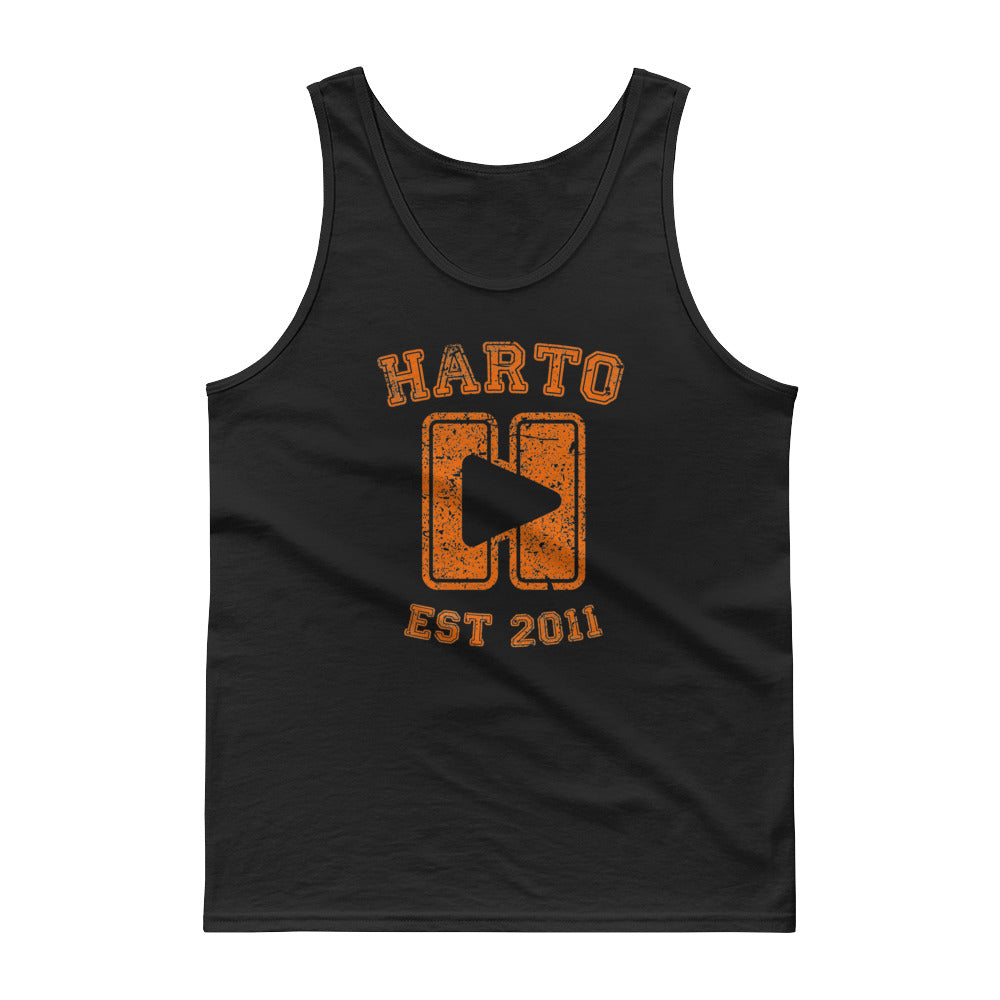 Signature Harto University Logo Unisex Tank (Orange on Black)