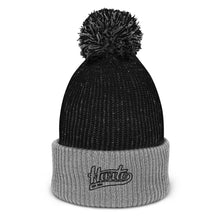 Load image into Gallery viewer, Harto Swoop Logo Embroidered Pom-Pom Beanie

