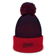 Load image into Gallery viewer, Harto Swoop Logo Embroidered Pom-Pom Beanie

